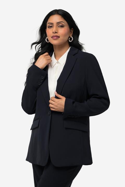 Produktbild Ulla Popken Blazer, Acetat, Reverskragen, Knopfverschluss (42)