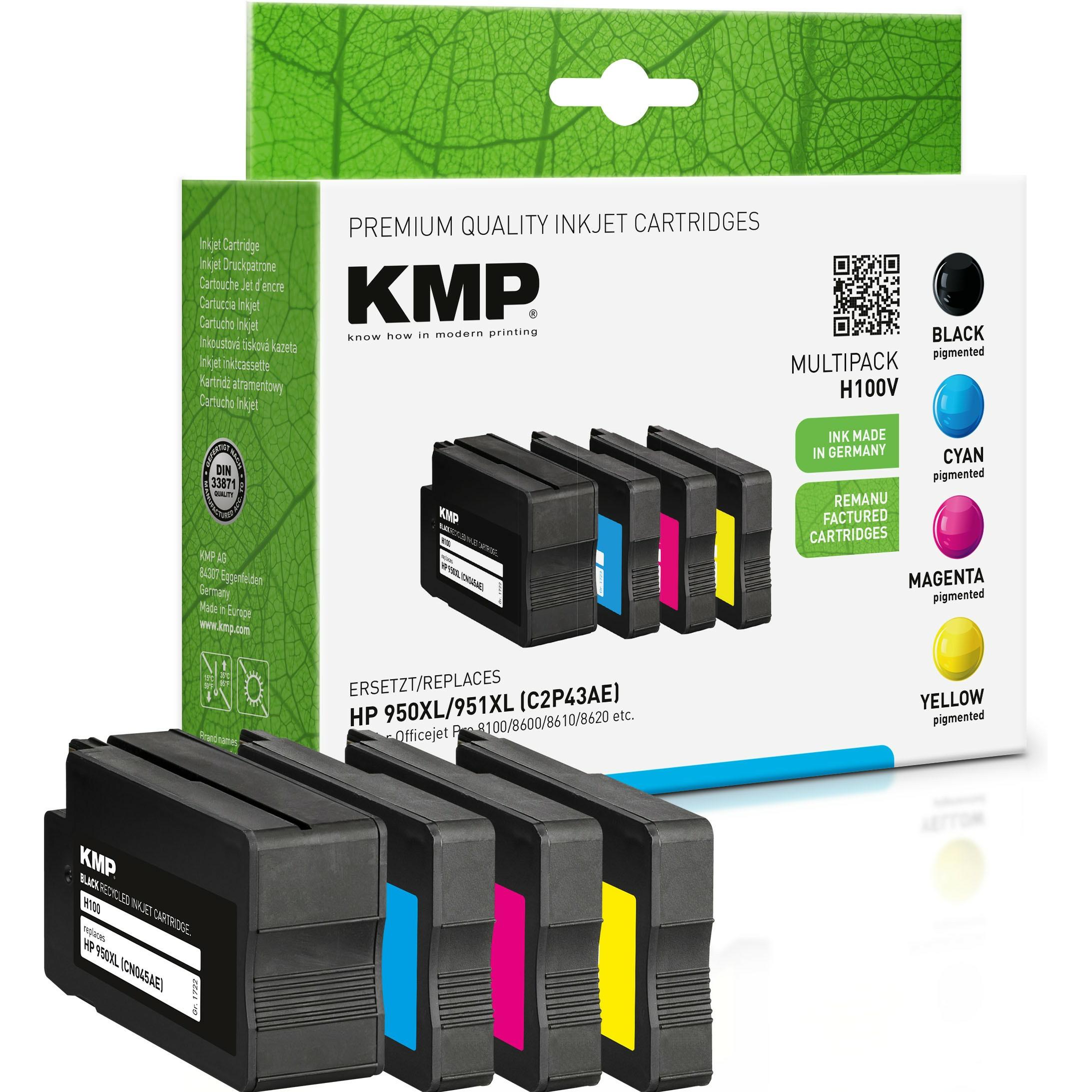 KMP, Druckerpatrone, H100V Multipack (M, BK, C, Y)
