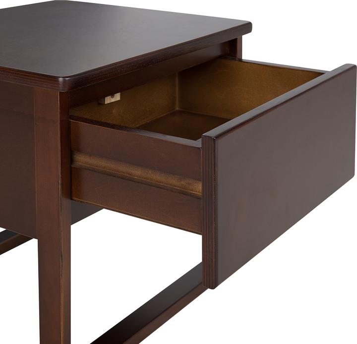 Produktbild Beliani Nachttisch Kiefernholz dunkelbraun rechteckig 41 x 50 cm GIULIA