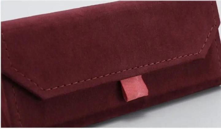 Immagine prodotto Only-Bags.Store Astuccio per occhiali pieghevole a triangolo in velluto Elegante astuccio per occhiali da sole