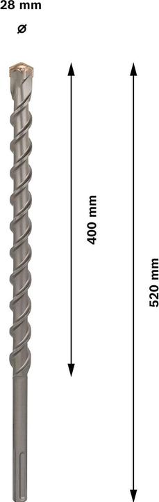 Produktbild Bosch Professional Zubehör PRO SDS max-9 Natural Stone Bohrer, 28 x 400 x 520 mm (28 mm)