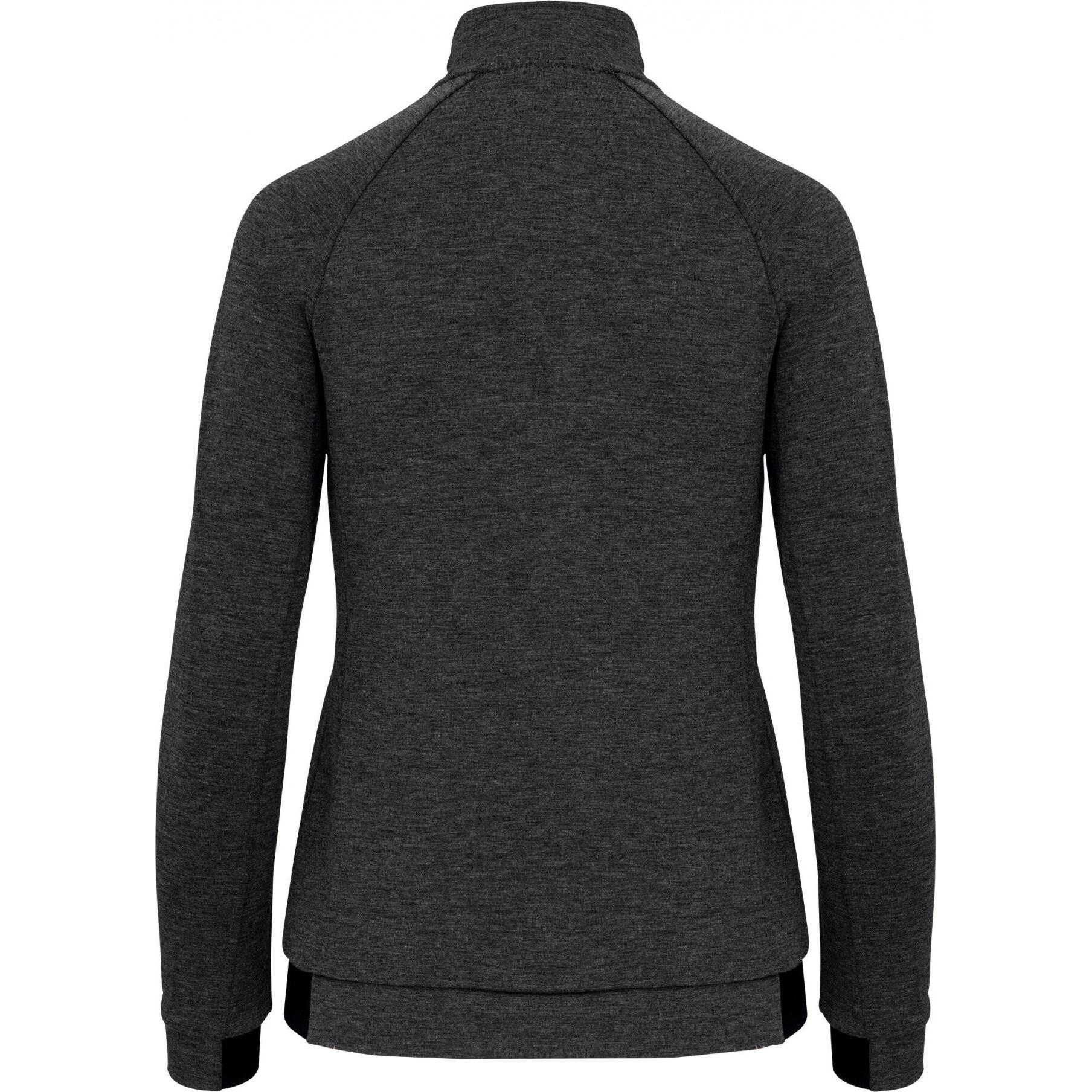 Thumbnail - Proact, Damen, Pullover, Sweatshirt zipper hochkragen frau, Grau, (L)