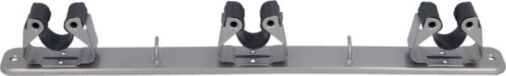 Actual product image Inofix 3-fold broom holder, matt chrome