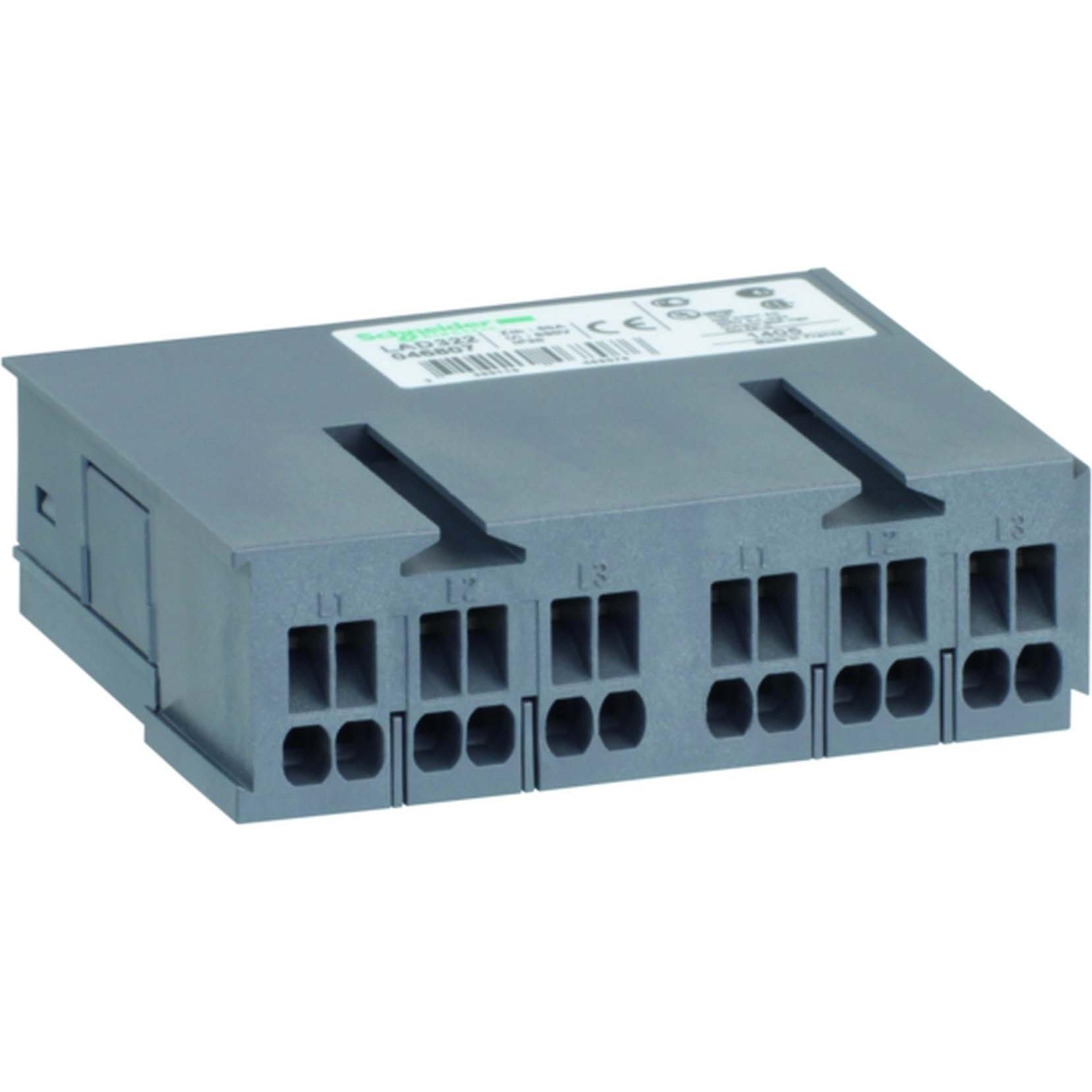 Schneider Electric, Verteilerschrank Zubehör, Verteilerblock, 2 Motorabgänge LAD322