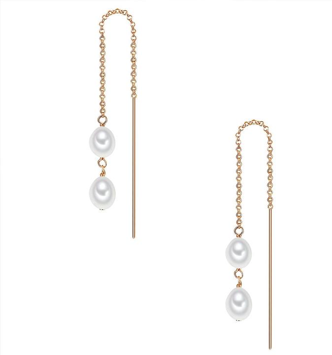 Immagine prodotto Valero Pearls Perle d'acqua dolce d'argento da donna coltivate in oro rosa - 15044 (Argento)