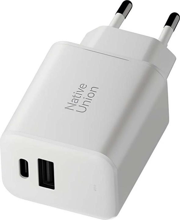 Image du produit Native Union Fast GaN Changer Schnellladegerät weiss / 1x USB-C / 1x USB-A / 45W (45 W)