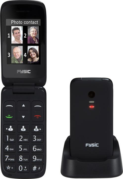 Actual product image Fysic FM-9760ZT Mobiele klaptelefoon - Geschikt voor hoortoestellen (M3/T4) - Zwart