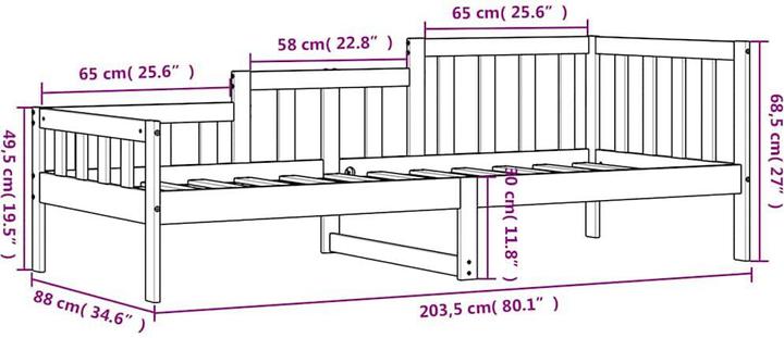 Image du produit vidaXL Tagesbett (80 x 200 cm)