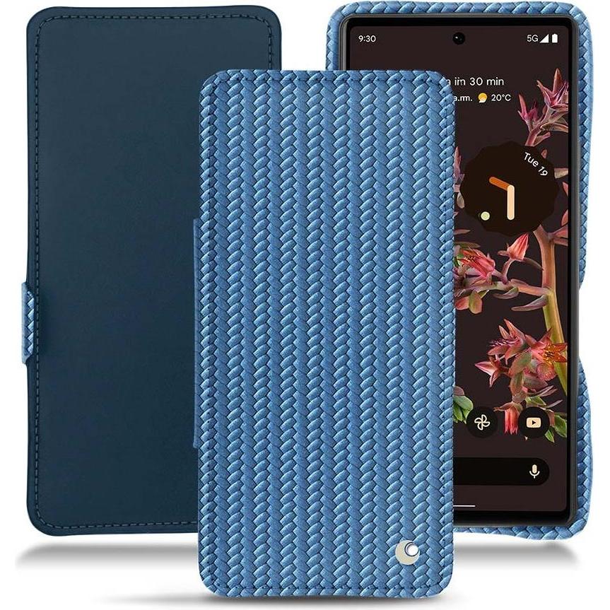 Noreve Lederschutzhülle horizontal (Google Pixel 6), Smartphone Hülle, Blau