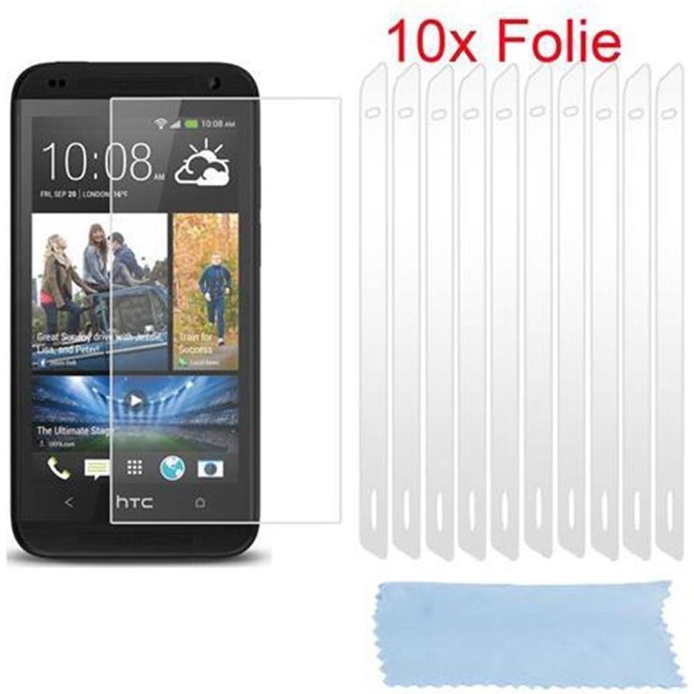 Cadorabo 10x Schutzfolie (1 Stück, HTC Desire 700), Smartphone Schutzfolie, Weiss