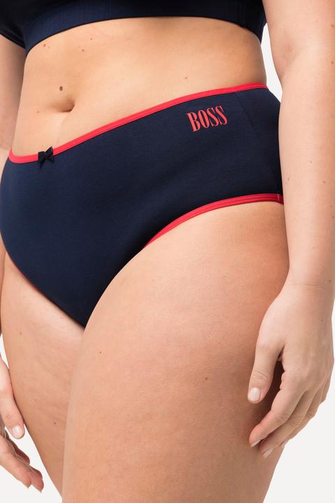 Immagine prodotto Ulla Popken Slip midi in confezione da sette con scritta (42, 44, Confezione da 7)
