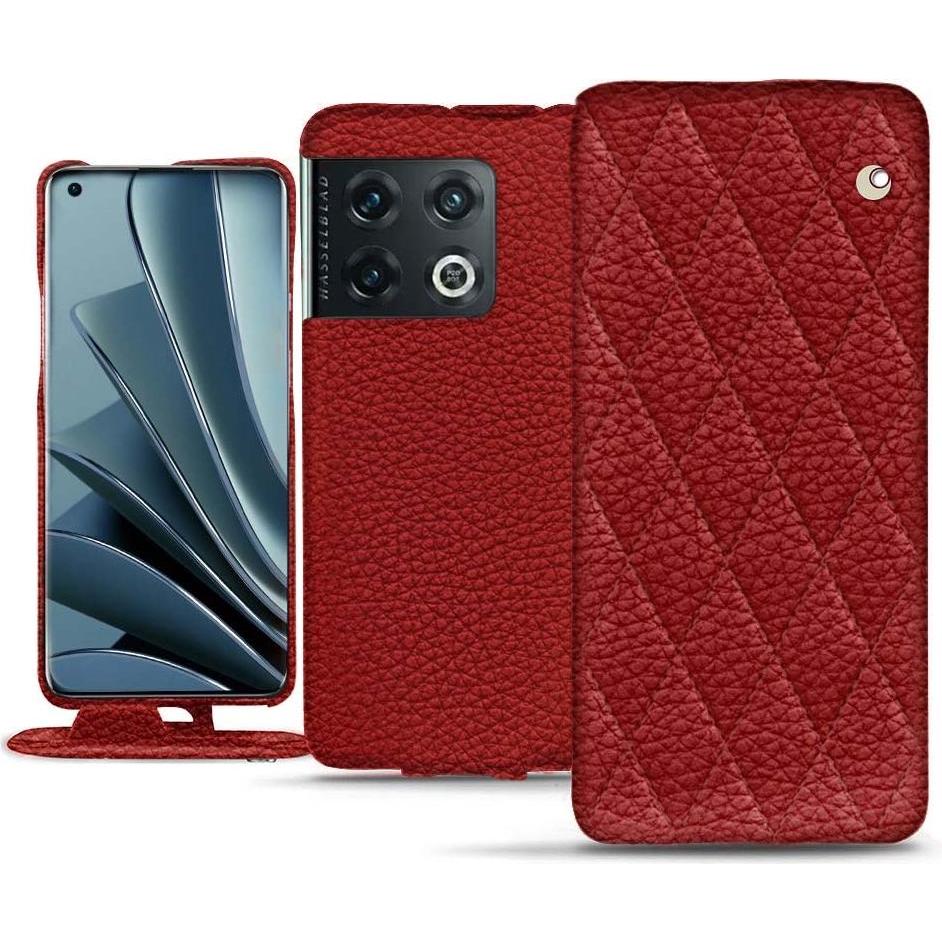Thumbnail - Noreve Lederschutzhülle vertikal (OnePlus 10 Pro), Smartphone Hülle, Rot