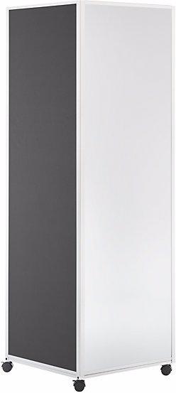 Image du produit eurokraft basic Borne d'information, avec 4 roulettes pivotantes doubles avec freins,.