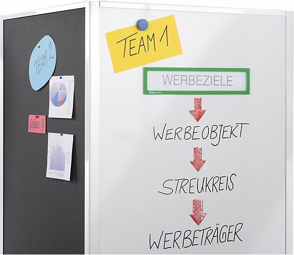 Image du produit eurokraft basic Borne d'information, avec 4 roulettes pivotantes doubles avec freins,.