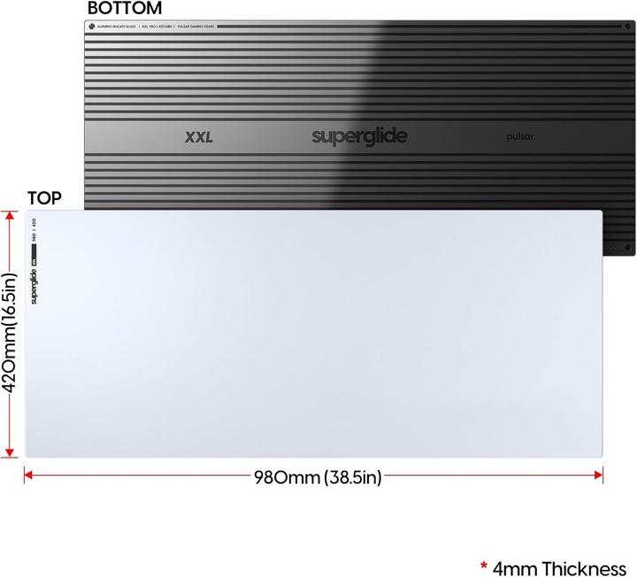 Actual product image Pulsar Gaming Gears Superglide Premium Glass Mouse Pad (XXL)