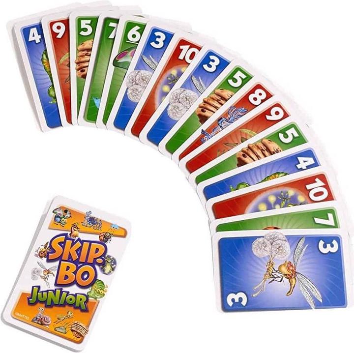 Actual product image Mattel Games Skip-Bo Junior Card Game (French, German, Italian)