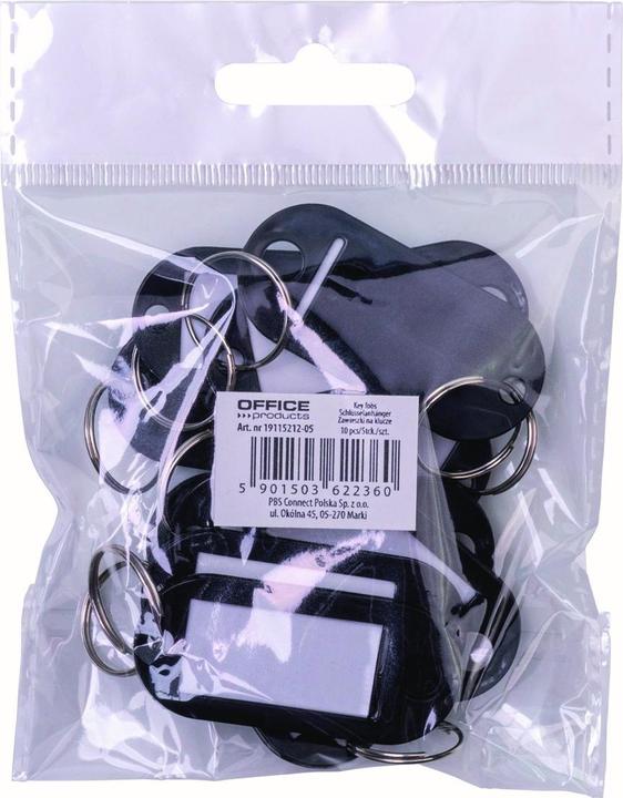 Actual product image Office Products Key fob, 50x20mm, 10 pieces, black