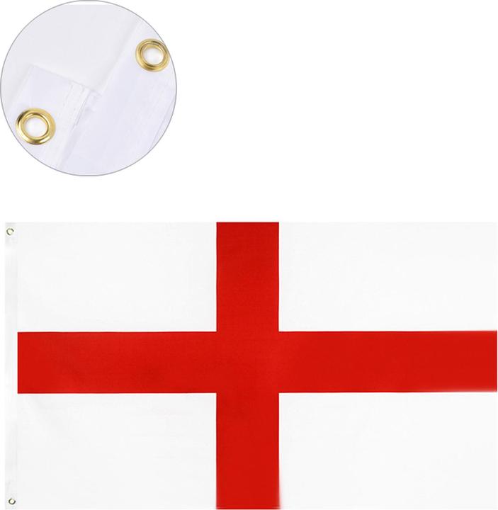 Produktbild Lobwerk England Flagge mit Ösen Fahne 150x90 Metalösen Wetterfest Fahnenmast (150 x 90 cm)