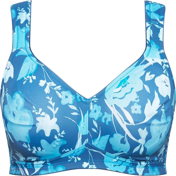 Actual product image Ulla Popken Floral Underwire-Free Microfiber Bra (105 D)