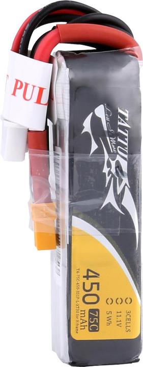 Produktbild Tattu Akumulator 450mAh 11,1V 75C 3S1P Long (11.10 V, 450 mAh)