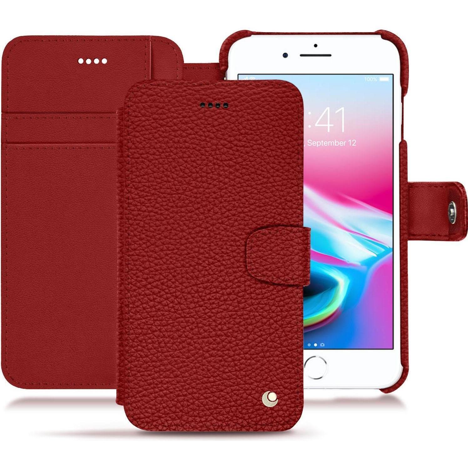 Noreve Lederschutzhülle Wallet (Samsung Galaxy Note 7), Smartphone Hülle, Rot