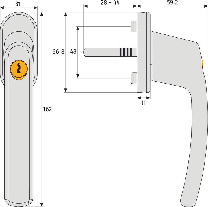 Produktbild Abus FG210 W B/SB