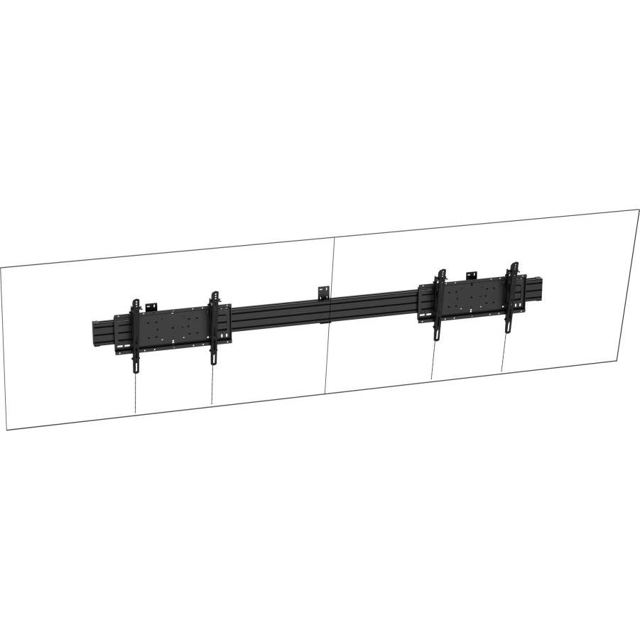 Vision K/ Menu Wall Mount Land 2 x 75" (Muro), Supporto per proiettore, Nero