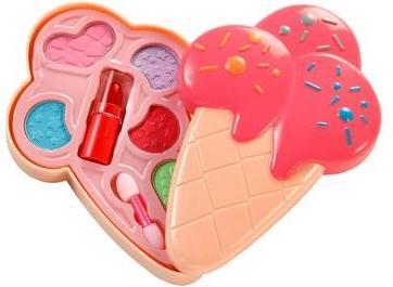 Actual product image Cherine Ice Cream Cone Makeup Palette for Girls - Includes 5 Eye Shadows, Lipstick & Applicator (Body lotion)