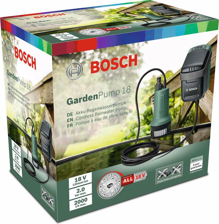 Actual product image Bosch Home & Garden GardenPump 18V-2000 (Garden pump)