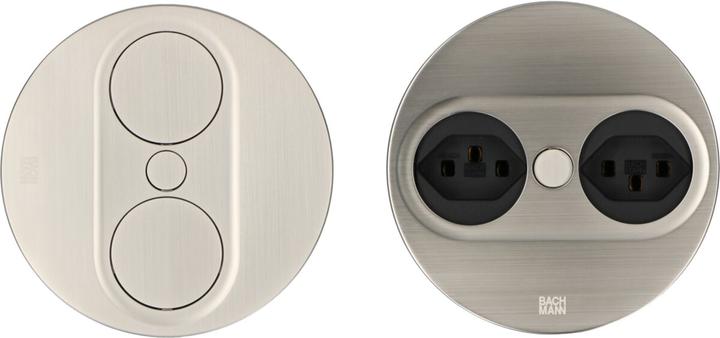 Actual product image Bachmann Einbausteckd. TWIST rund Edelstahl 2xCH