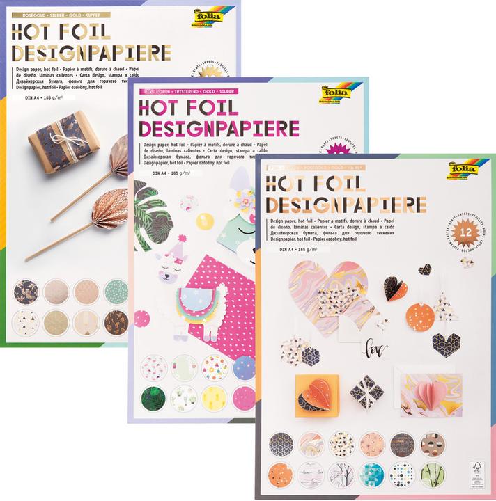 Produktbild Folia Designpapierblock Hot foil (165 g/m², 12 x)