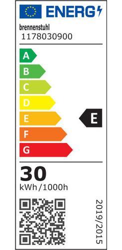 Energie-Label Brennenstuhl LED Strahler AL 3050 (30W, 3110lm, 3000K, IP44, LED Fluter zur Wandmontage mit warmweissem Licht) (3110 lm)