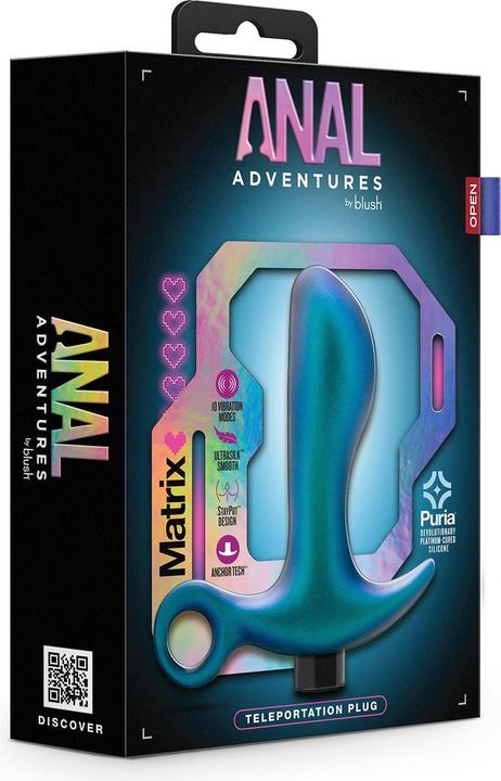 Produktbild Blush Anal Adventures Matrix Teleportation Plug Silicone Anal Plugs Ultrasilk Smooth Curved for Pros