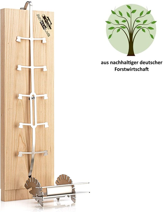 Produktbild Axtschlag Flammlachsbrett, Kirschholz, verstellbar