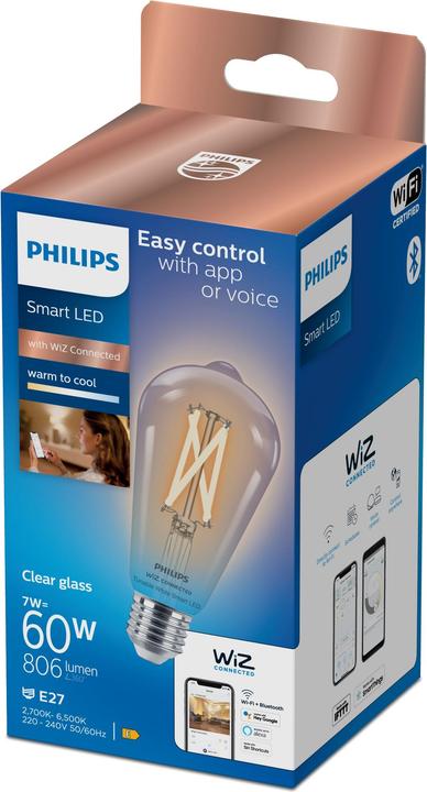 Image du produit Philips WFB 60W ST64 E27 927-65 CL 1PF/6 (E27, 806 lm, 1 x)