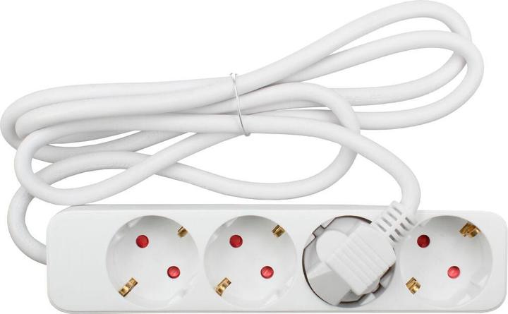 Produktbild TM Electron Steckdosenleiste mit 4 Steckdosen ohne Schalter (1,5 m) (4x, CEE 7/4, 1.50 m)