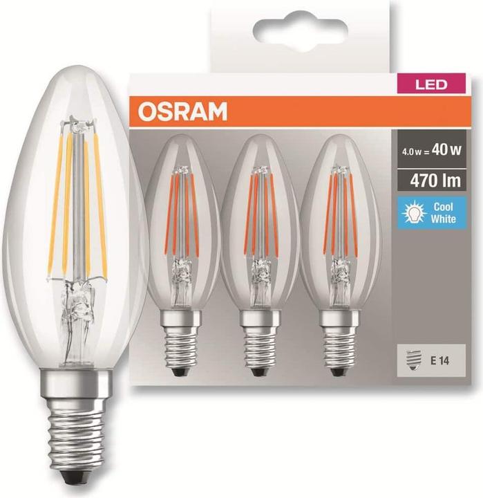 Immagine prodotto Osram Base Classic B (E14, 4 W, 470 lm, 3 x, E)