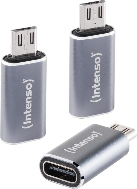 Intenso 3-pack USB Adapter USB-C -> USB-Micro C480M Aluminiu (USB 2.0)