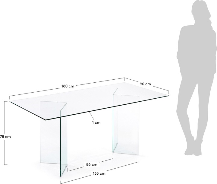 Actual product image Kave Home Burano (90 x 180 x 78 cm)
