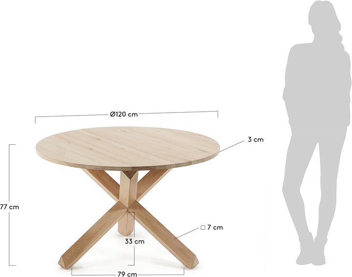 Actual product image Kave Home Lotus (120 x 120 x 77 cm)