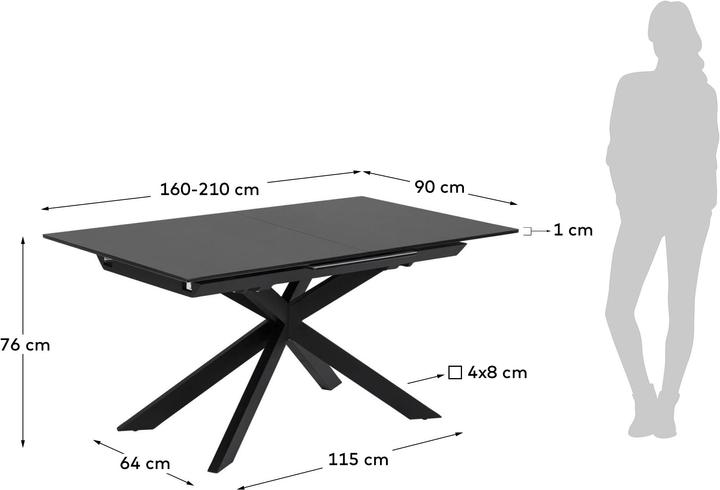 Actual product image Kave Home Atminda (90 x 160 x 76 cm)