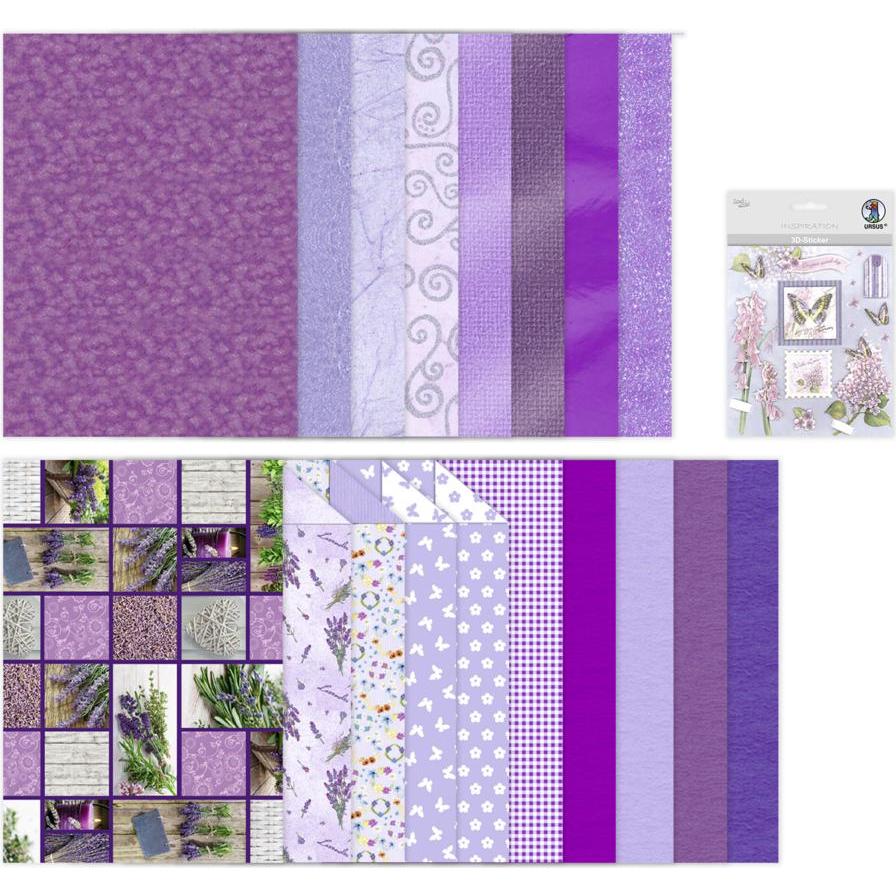 Thumbnail - Ursus, Bastelpapier, Papierkollektion Lila.788-00-99 (18 x)