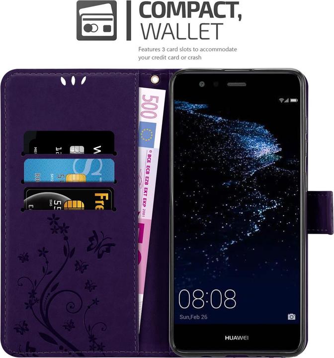 Actual product image Cadorabo Flower Book Cover (Huawei P10 Lite)