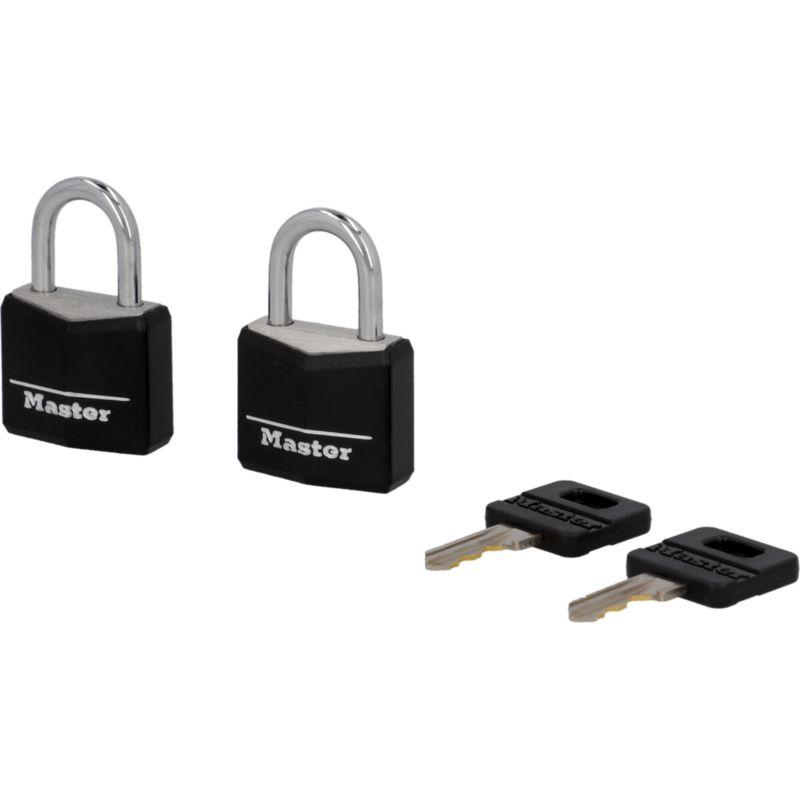 Thumbnail - Master Lock, Vorhängeschloss, breites Vorhngeschloss mit massivem Aluminiumgehuse und Abdeckung