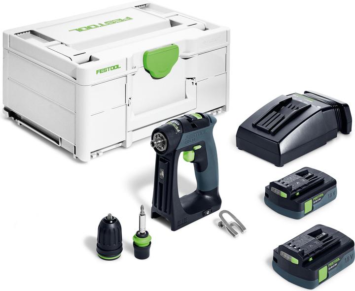 Actual product image Festool Cordless drill driver CXS 18 C 3.0-Plus (Rechargeable battery operated)