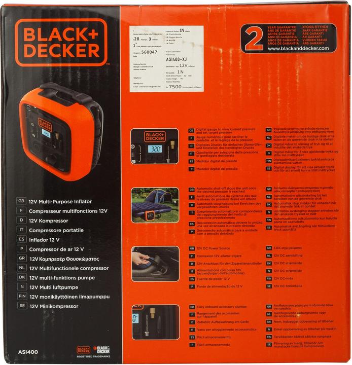 Actual product image Black & Decker Compressor ASI400 (400 l, 11 bar)