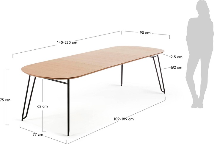 Produktbild Kave Home Novac (90 x 140 x 75 cm)