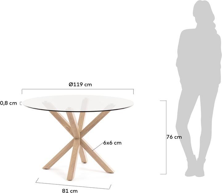 Image du produit Kave Home Argo (119 x 119 x 76 cm)