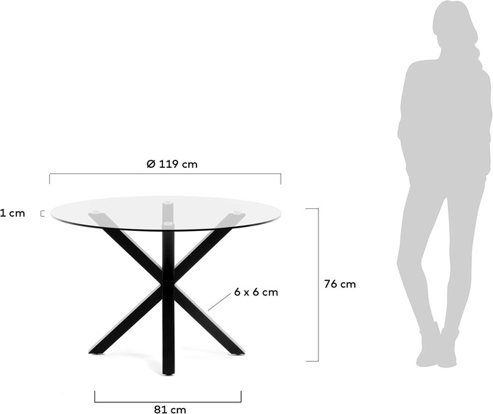 Actual product image Kave Home Argo (119 x 119 x 76 cm)