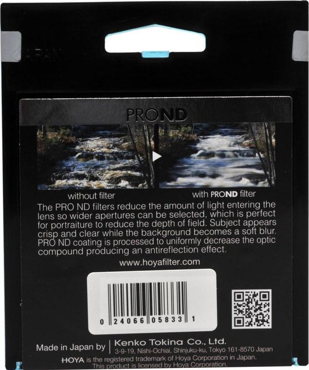 Actual product image Hoya Pro ND8 Filter (52 mm, Neutral density filter)